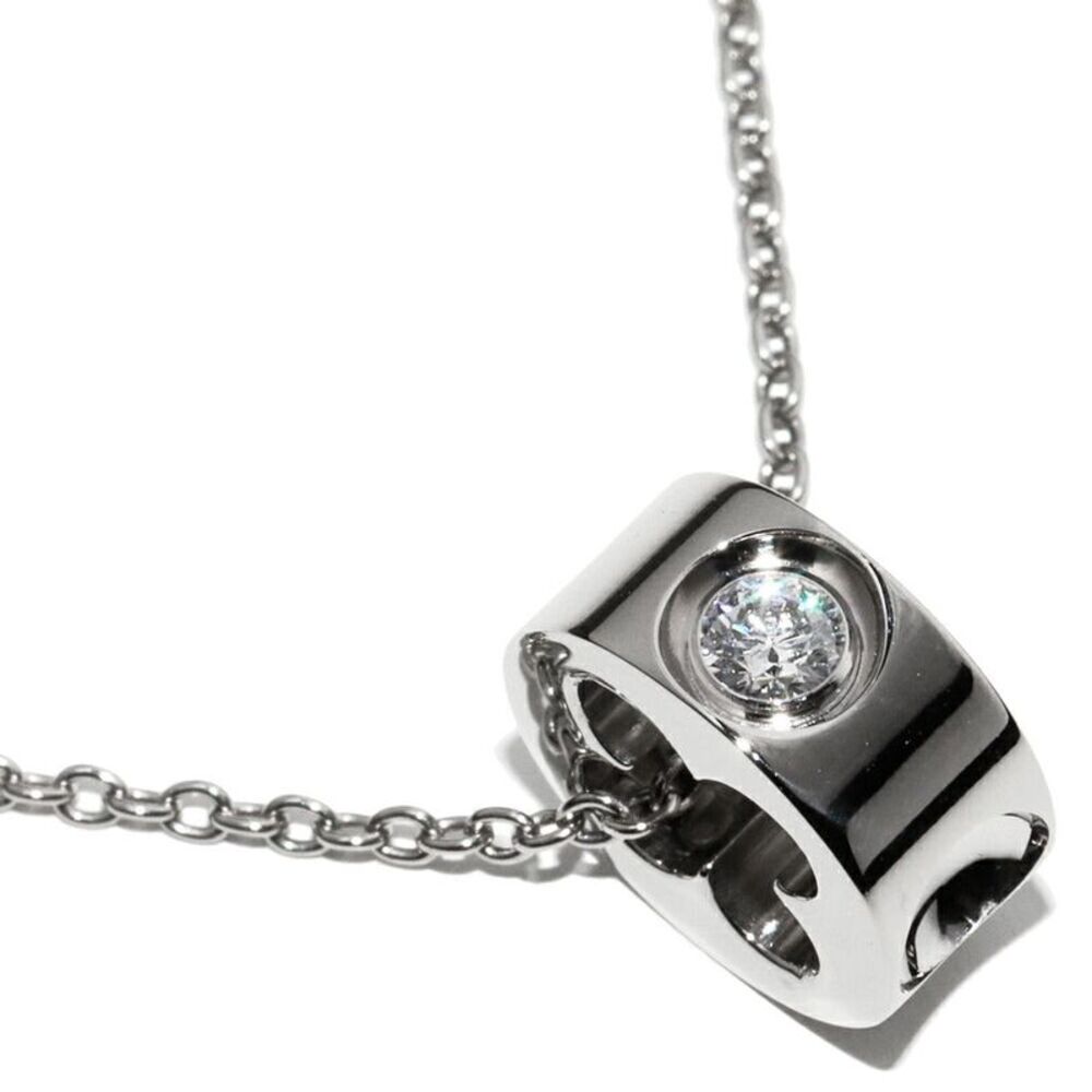 Louis Vuitton Empreinte K18WG Diamond Pendant Necklace